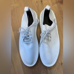🆕Clarks Origin 2 White Knit Lace-Up Trainers Sustainable Eco Friendly NEW 9.5